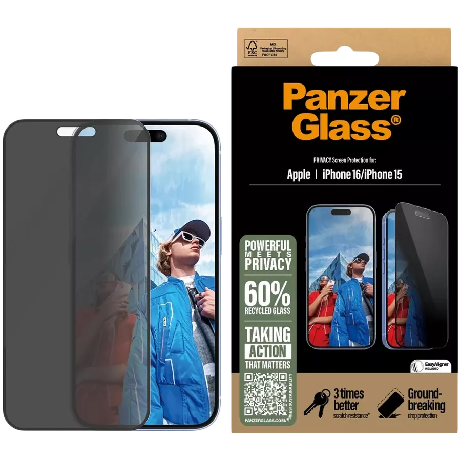 PANZERGLASS Γυαλί ασφαλείας  for iPhone 16/15 — Εικών №1