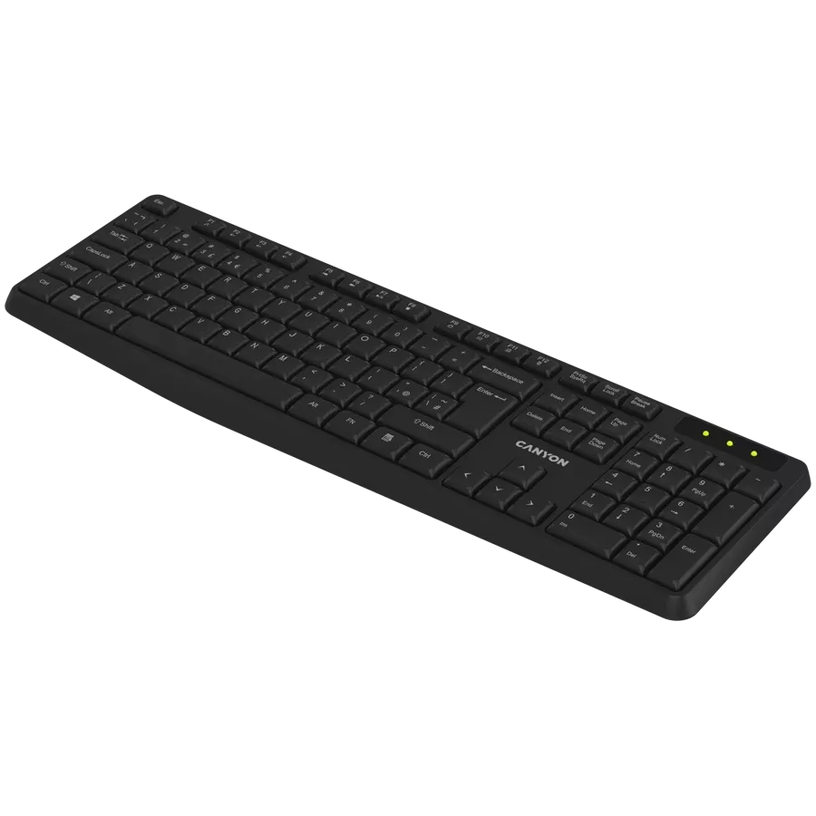 CANYON KB-W01 Keyboard, Wireless, Black — Image №3