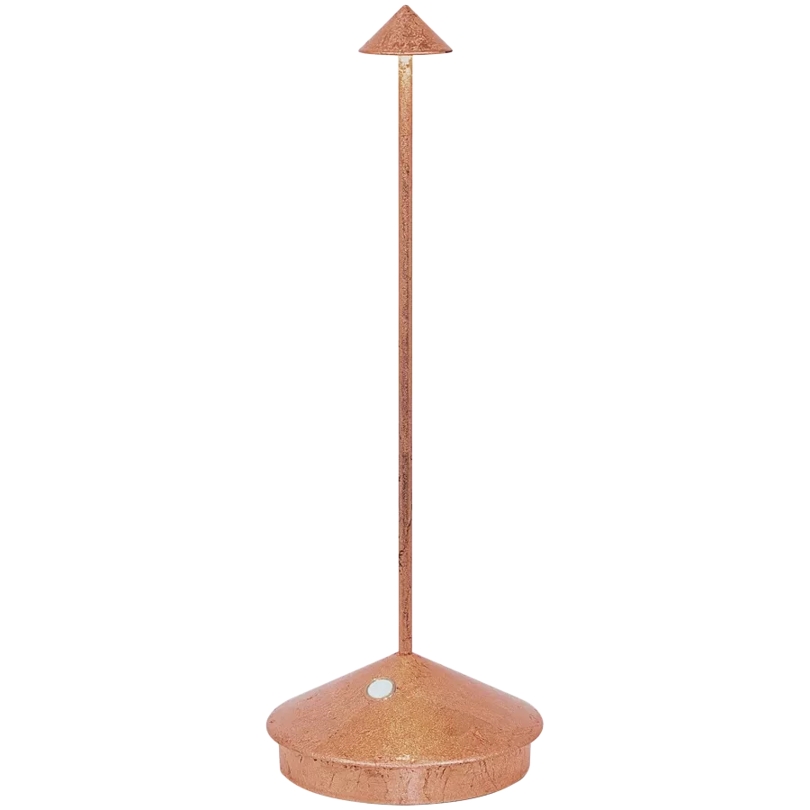 ZAFFERANO PINA PRO TABLE LAMP 105x290mm. WHITE COPPER LEAF 2.2W LED 173lm. — Image №1