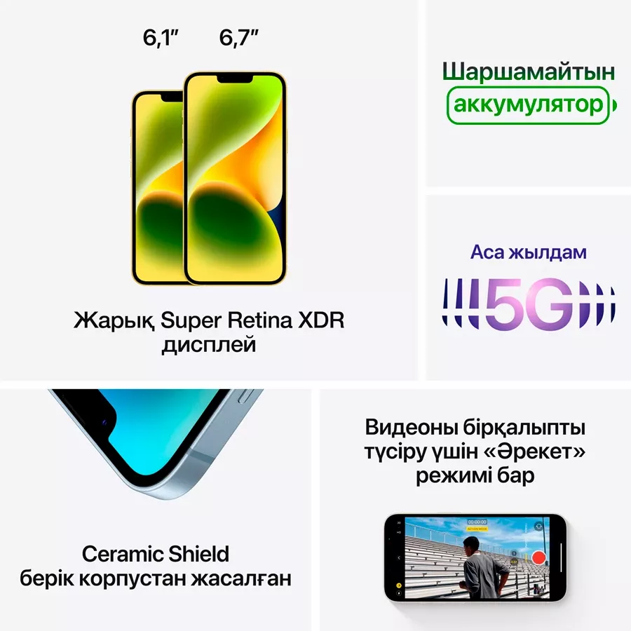 iPhone 14, 128 ГБ, Қараңғы түн — image №8