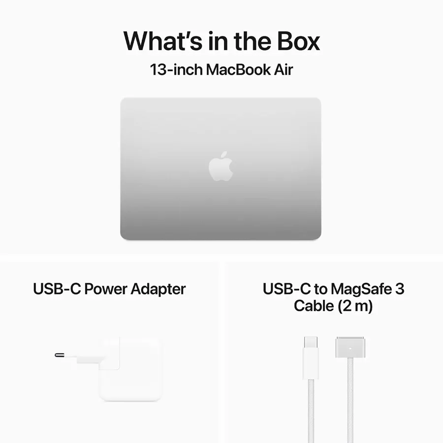 MacBook Air 13.6"  Apple M3 (8C CPU/8C GPU), 16 GB, 256 GB, Silver — Image №9
