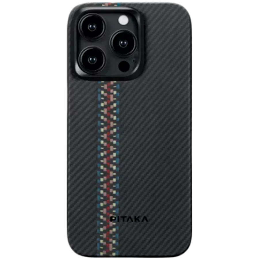 Case PITAKA Fusion Weaving MagEZ Case 4 with MagSafe Rhapsody for iPhone 15 Pro Max — Image №1