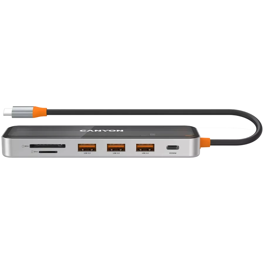 Мультипортова док-станція CANYON DS-13 4k 7в1 USB-C Space Grey (CNS-TDS13) — Зображення №4