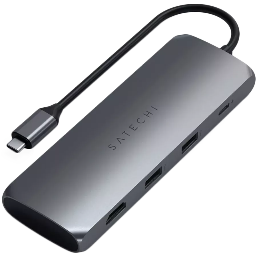 Dock Station SATECHI USB τύπου C, Gray — Εικών №1