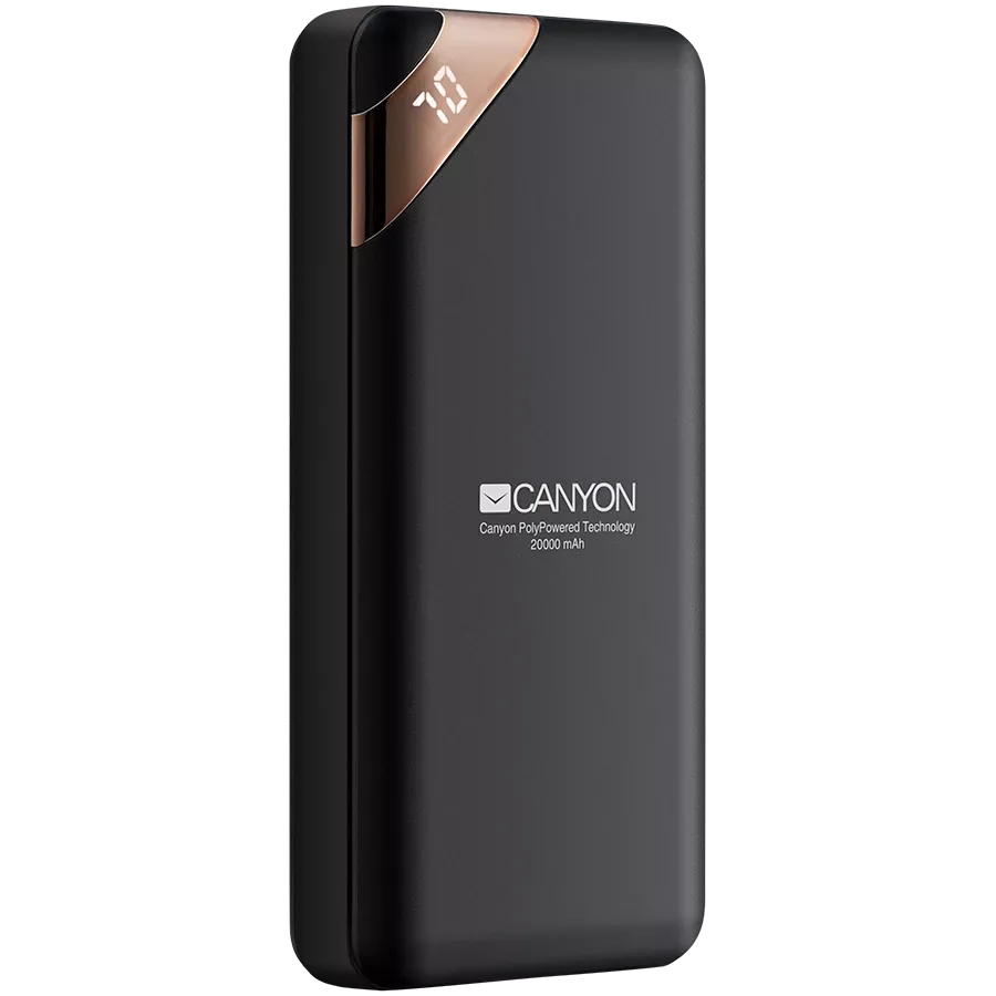 CANYON PB-202 Power Bank, 20000 mAh, Μαύρος — Εικών №1