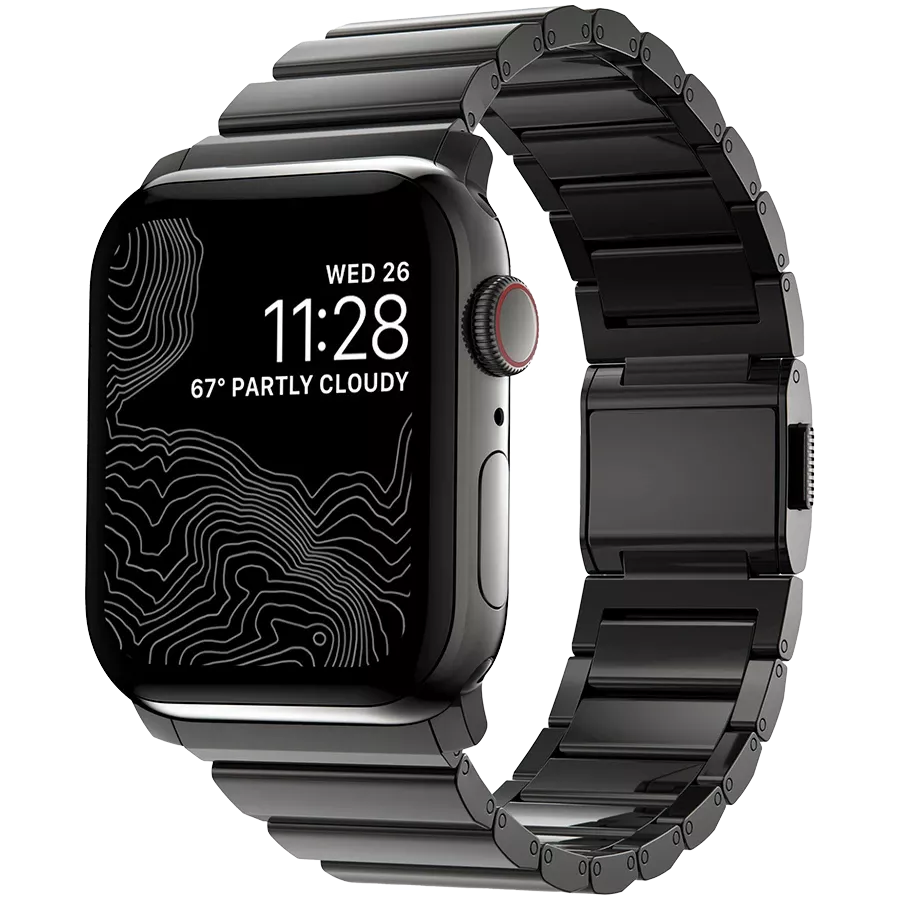 Ремешок NOMAD Steel Band для Apple Watch 44/42мм Графит — Изображение №1