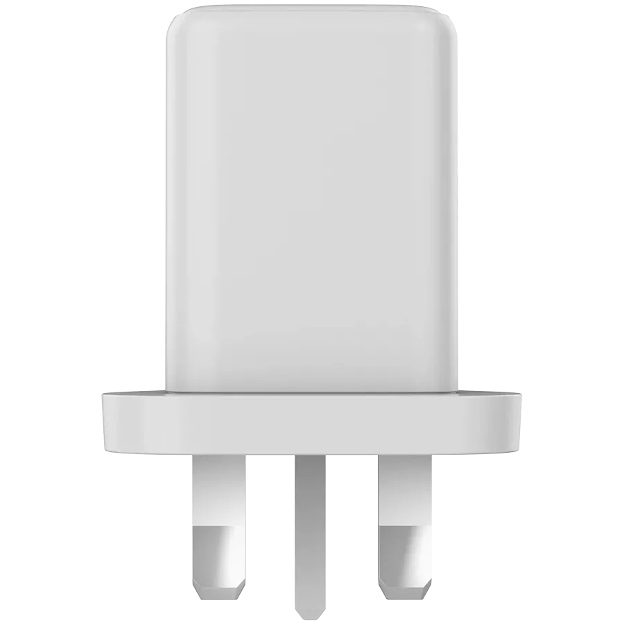 Power Adapter CANYON 2*USB/USB-C, 45 W, White USB Type C, USB Type-A (UK Plug) — Image №3