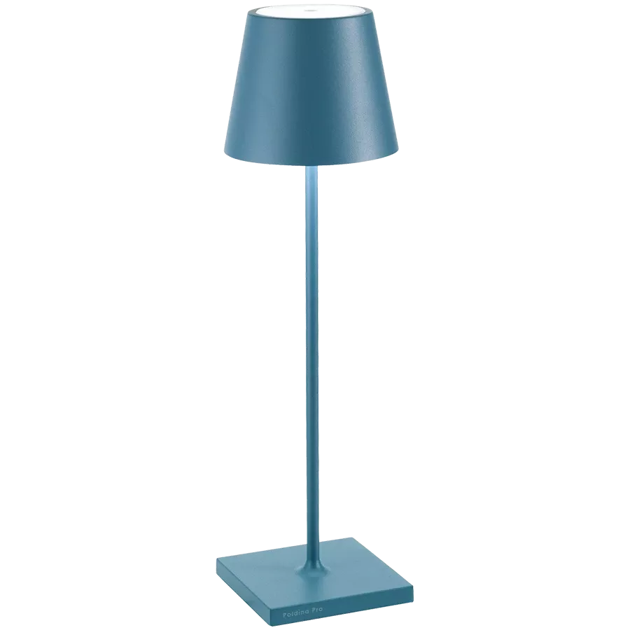 ZAFFERANO POLDINA PRO TABLE LAMP 111x380mm. PAINTED BLUE 2.2W LED 185/203lm. — Image №1