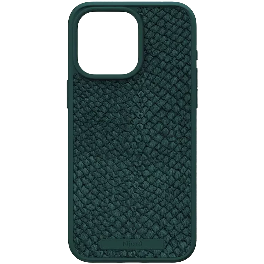Protective Case NJORD Salmon Leather Magsafe with MagSafe Green for iPhone 15 Pro Max — Image №2