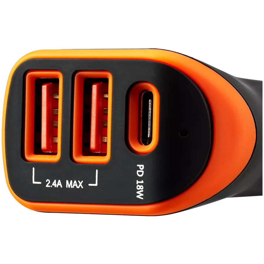 Автомобильный адаптер CANYON C-08 3*USB/USB-C, 18 Ват — Зображення №2