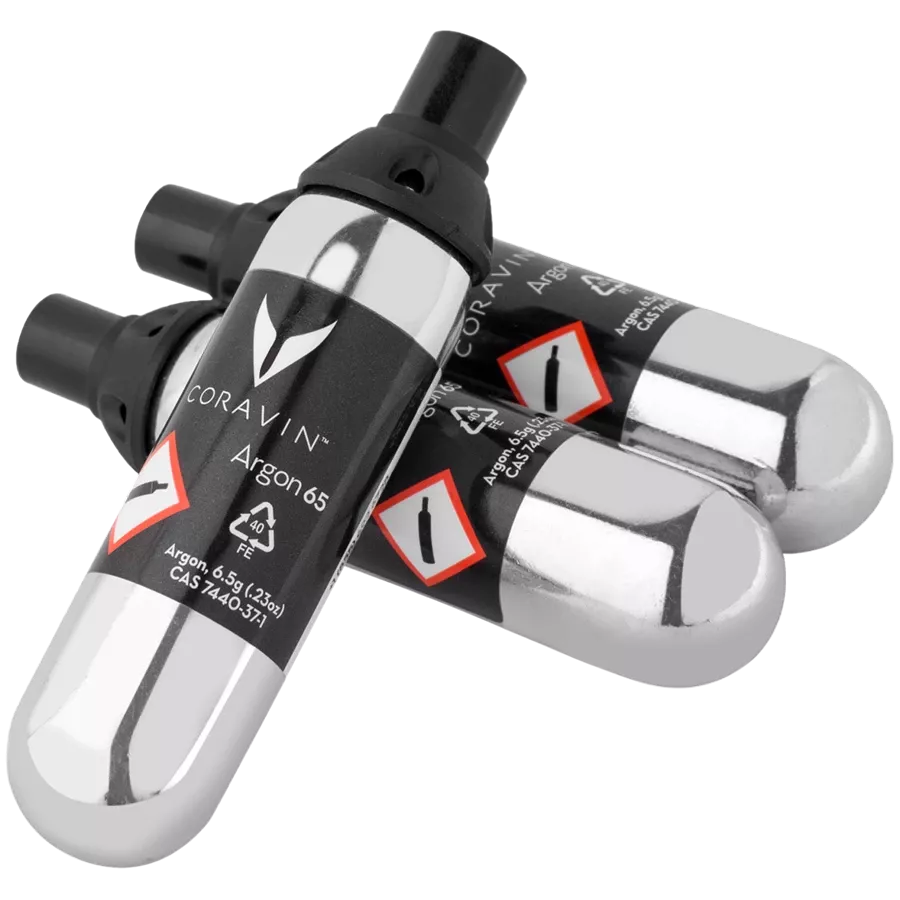 CORAVIN set of 3 Spare Argon Capsules, Silver — Image №1