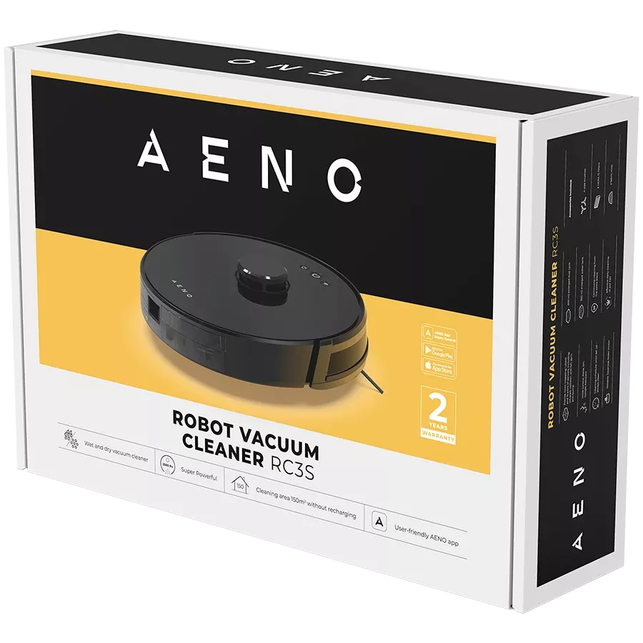 AENO RC3S Ηλεκτρική σκούπα ρομπότ Μαύρος — Εικών №9