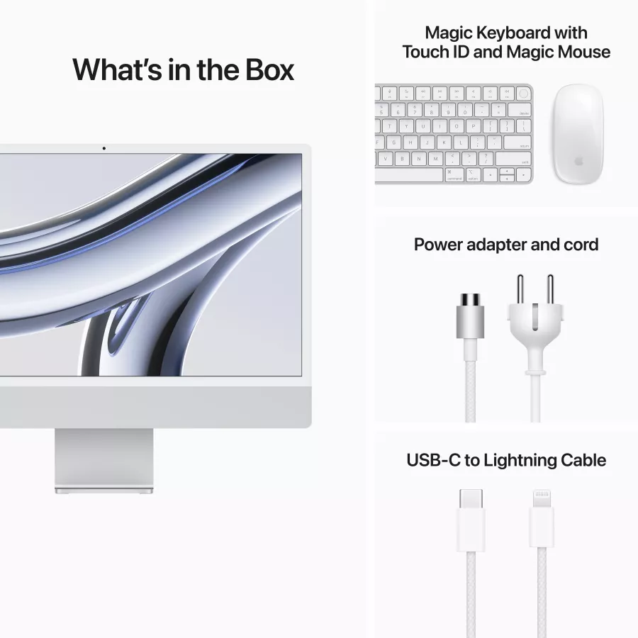 iMac 24" M3, 8C CPU 10C GPU, 8GB 512GB SSD, Silver — Image №9