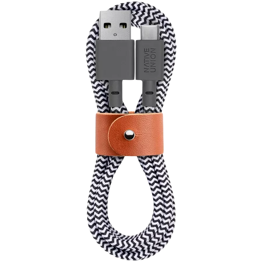 NATIVE UNION Кабель-переходник с USB на USB-С, Зебра, 1.2м — image №1