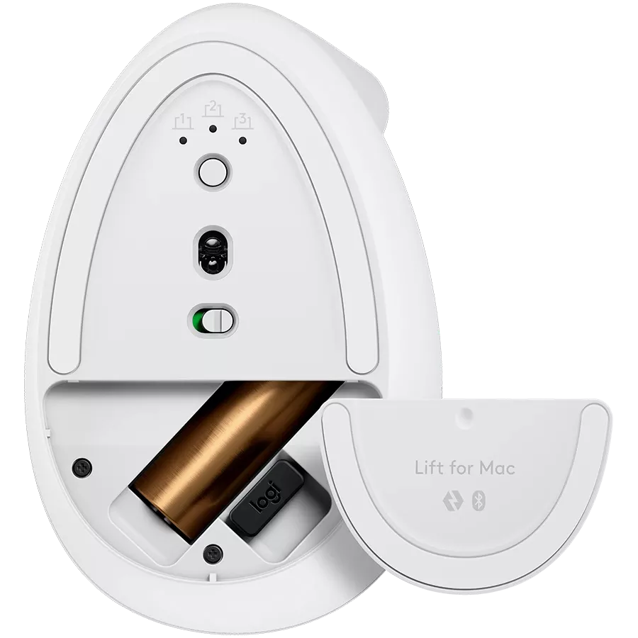 Миша LOGITECH Lift Vertical Ergonomic Wireless/Bluetooth White (L910-006473) — Зображення №4