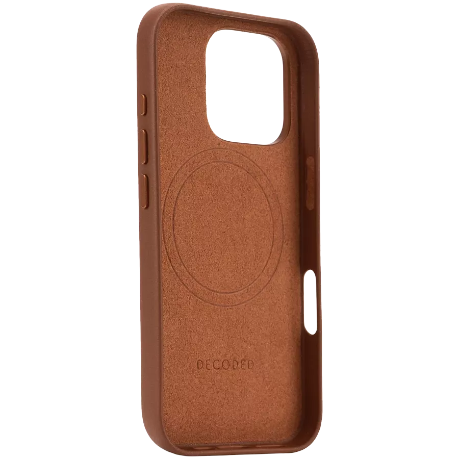 DECODED Θήκη Leather Case με MagSafe, Tan Brown for iPhone 16 Pro — Εικών №4