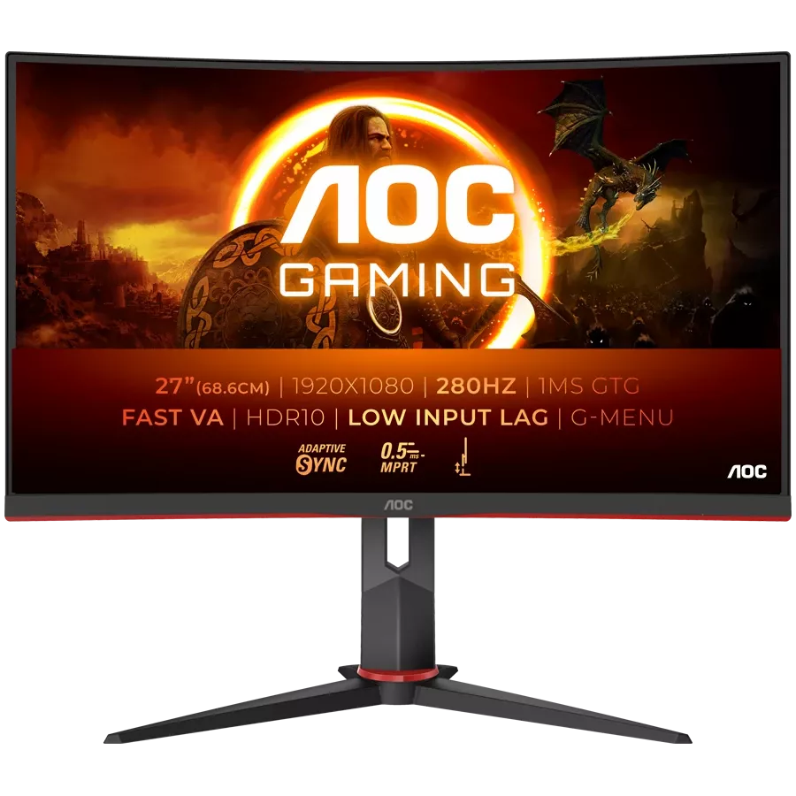 AOC Monitor LED (27", 1920x1080, VA) Black/Red — Image №1