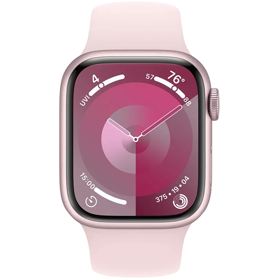 Apple Watch Series 9 GPS  Light Pink Sport Band, S/M, 41mm, Pink — Image №2