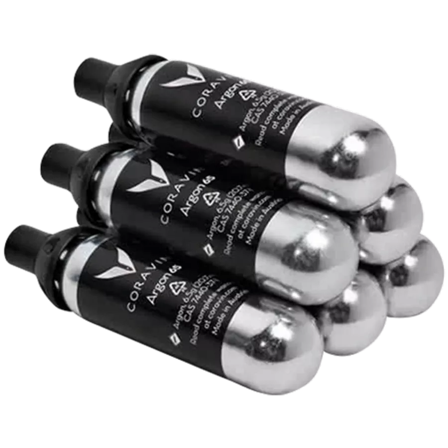 CORAVIN set of 6 Spare Argon Capsules, Silver — Image №1
