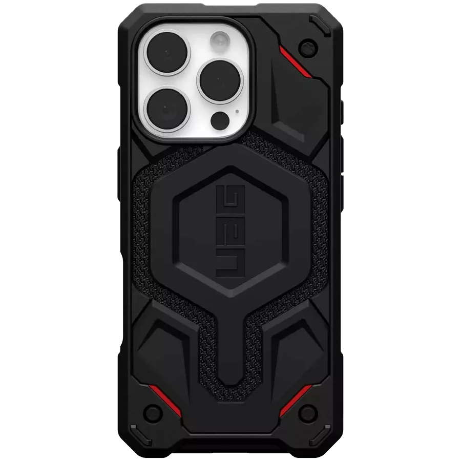 Чехол UAG Monarch Pro с MagSafe для iPhone 16, Kevlar Black — image №1