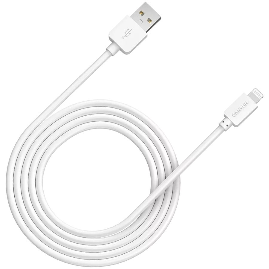 CANYON Кабель USB CFI-1, Белый, 1м — Изображение №1