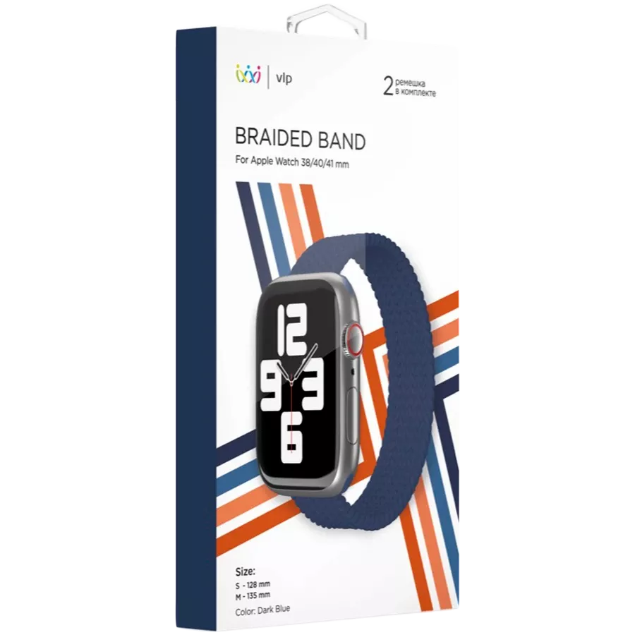 Ремешок VLP Woven nylon strap для Apple Watch 38/40/41 Тёмно-синий — image №2