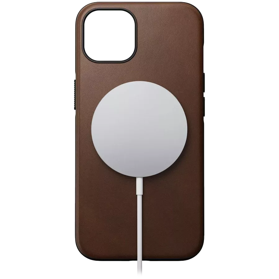 NOMAD Case Modern Leather Case with MagSafe, Rustic Brown for iPhone 13 Pro Max — Image №1