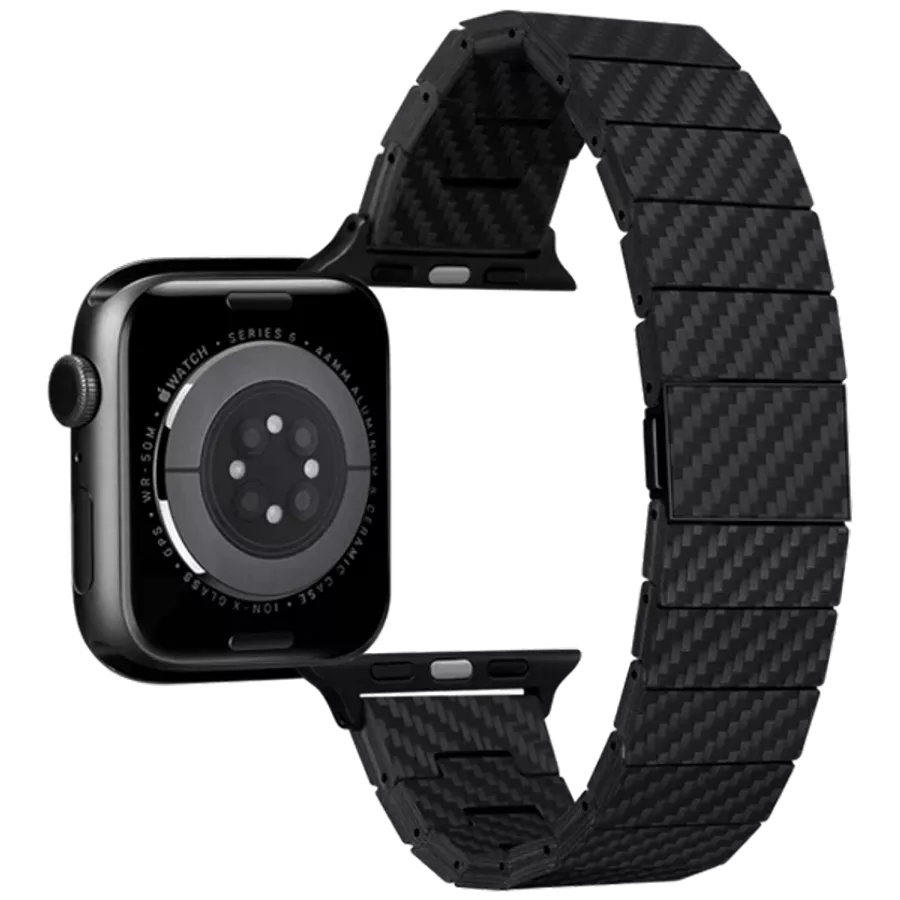 Ремешок PITAKA Carbon Fiber, 44/45/49 mm, Black/Grey — image №1