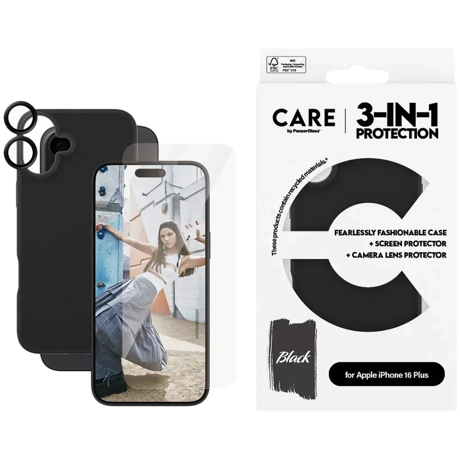PANZERGLASS Case CARE , Black for iPhone 16 Pro — Image №1