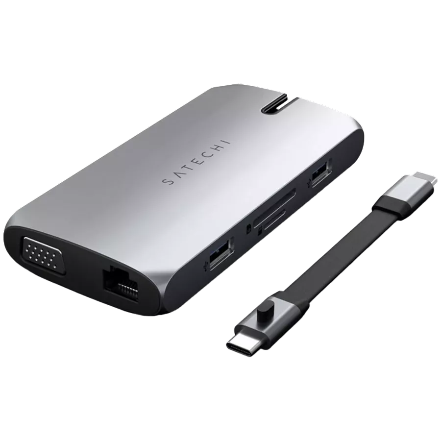 Dock Station SATECHI USB Type C, Space Gray — Image №2