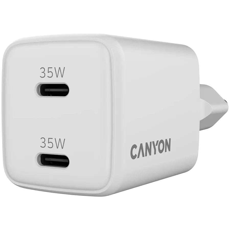 CANYON CU35CC Power Adapter 2*USB-C, 35 W, White — Image №4