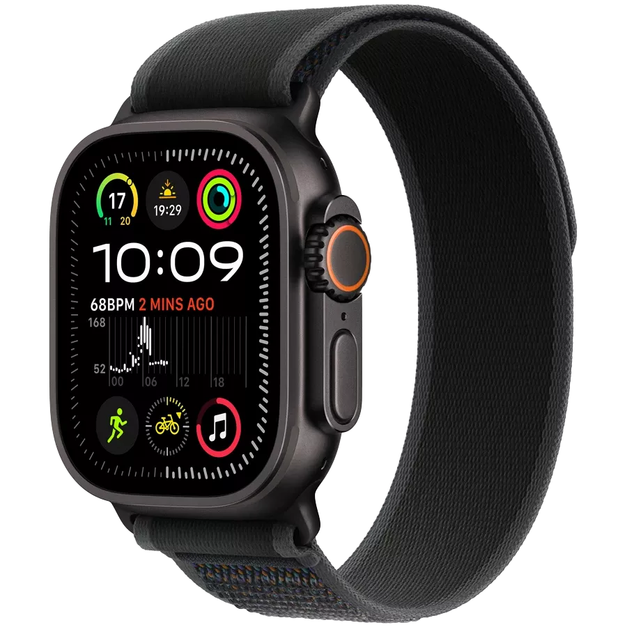 Apple Watch Ultra 2, 49мм, Black Titanium, Black Trail Loop, S/M — image №1