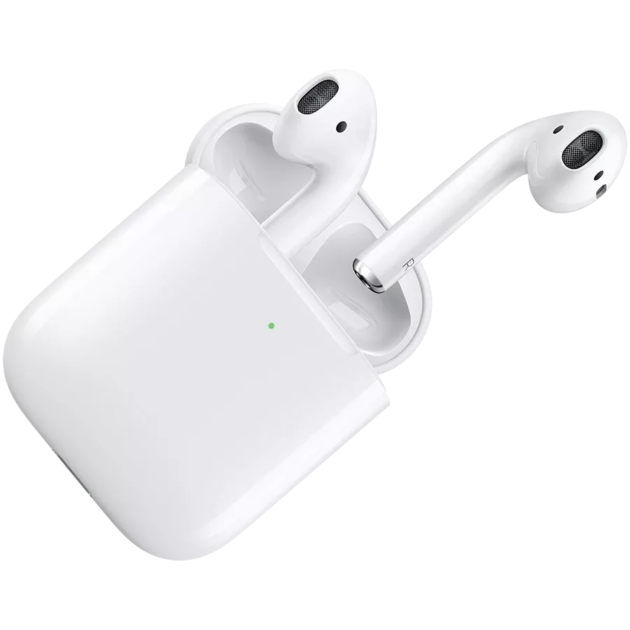 Refurbished Apple  AirPods 2-nd Generation with Ασύρματη φόρτιση, Λευκό, Grade B — Εικών №1