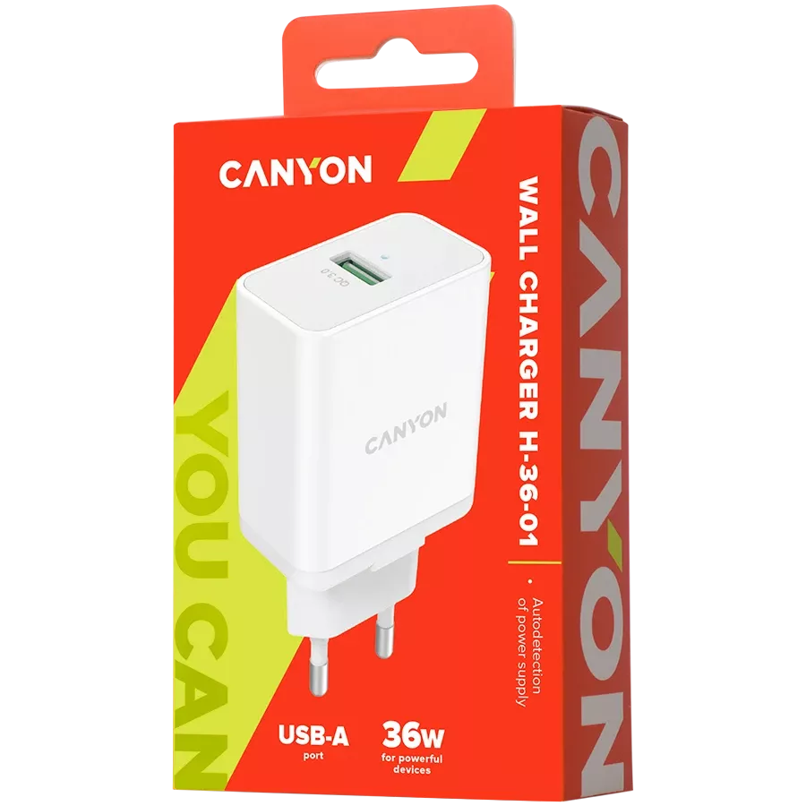 Power Adapter CANYON USB Type A, 36 W — Image №4