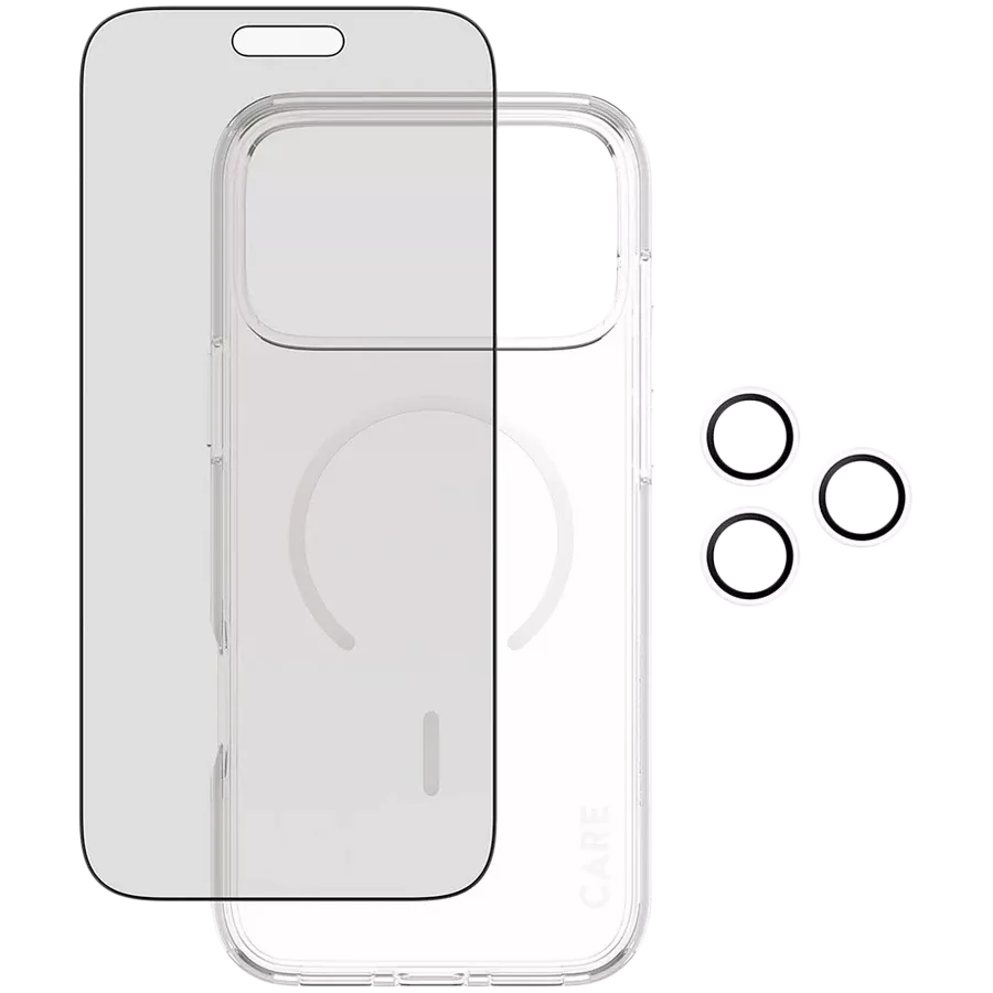 PANZERGLASS Case 3-in-1 Flagship Privacy Bundle with MagSafe, Clear for iPhone 17 Pro Max — Image №1