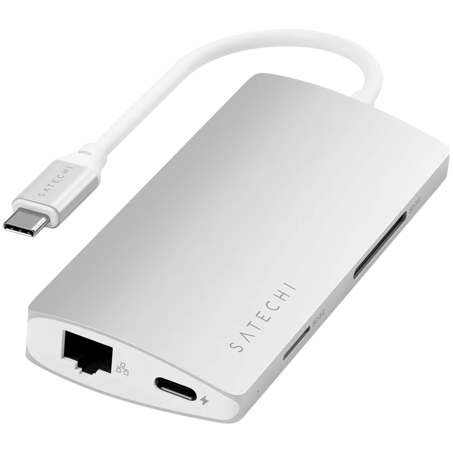 SATECHI  Multi-Port Adapter V2  Multiport Adapter  Silver — Image №1