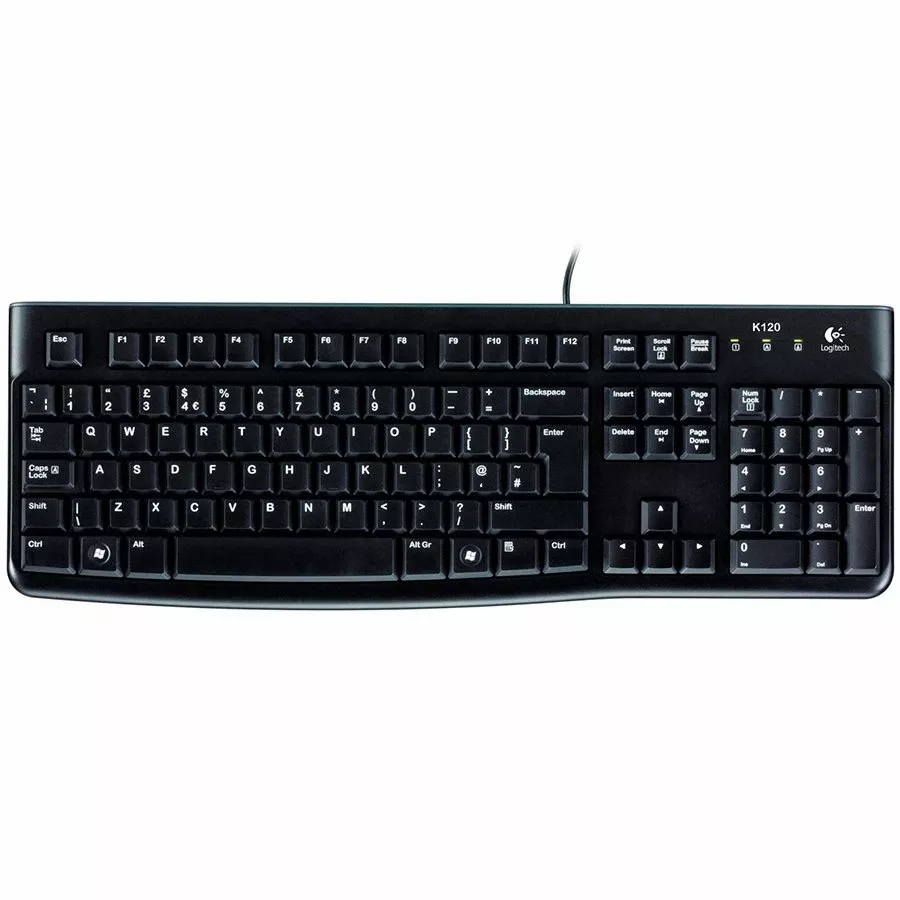 Клавіатура дротова LOGITECH K120 USB UKR OEM (920-002643) — Зображення №2