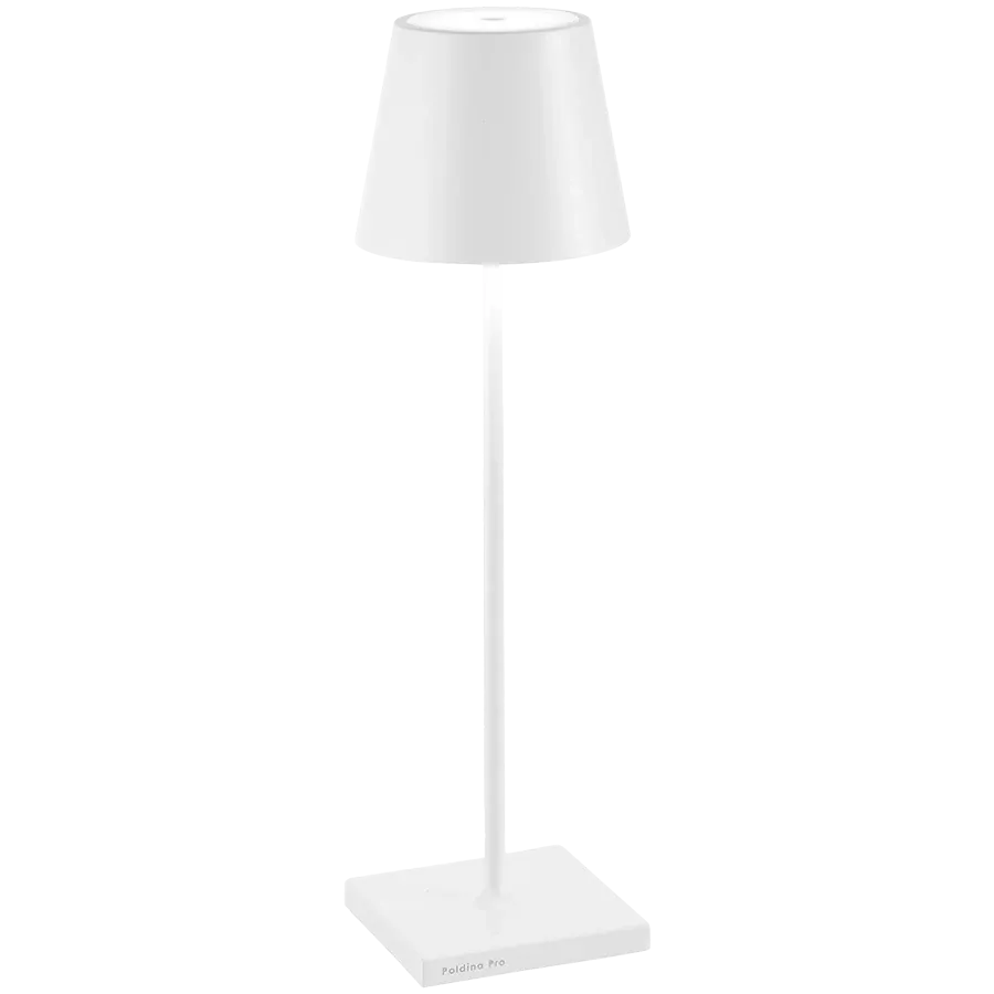 ZAFFERANO POLDINA PRO TABLE LAMP 111x380mm. MATT WHITE 2.2W LED 185/203lm. — Image №1