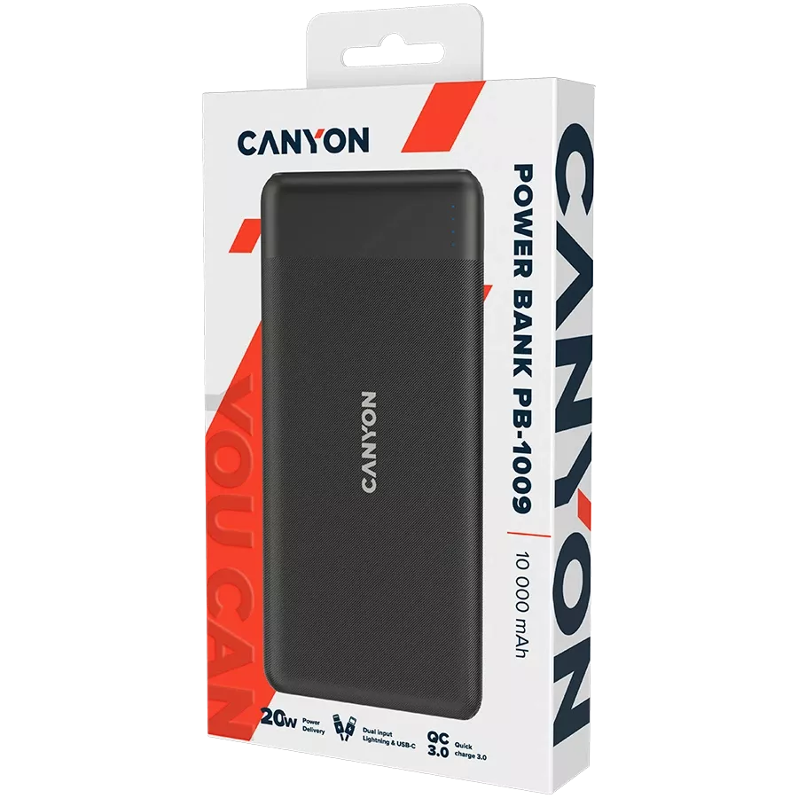 CANYON PB-1009 Портативное зарядное устройство, 10000 мА·ч, Li-pol — Изображение №4
