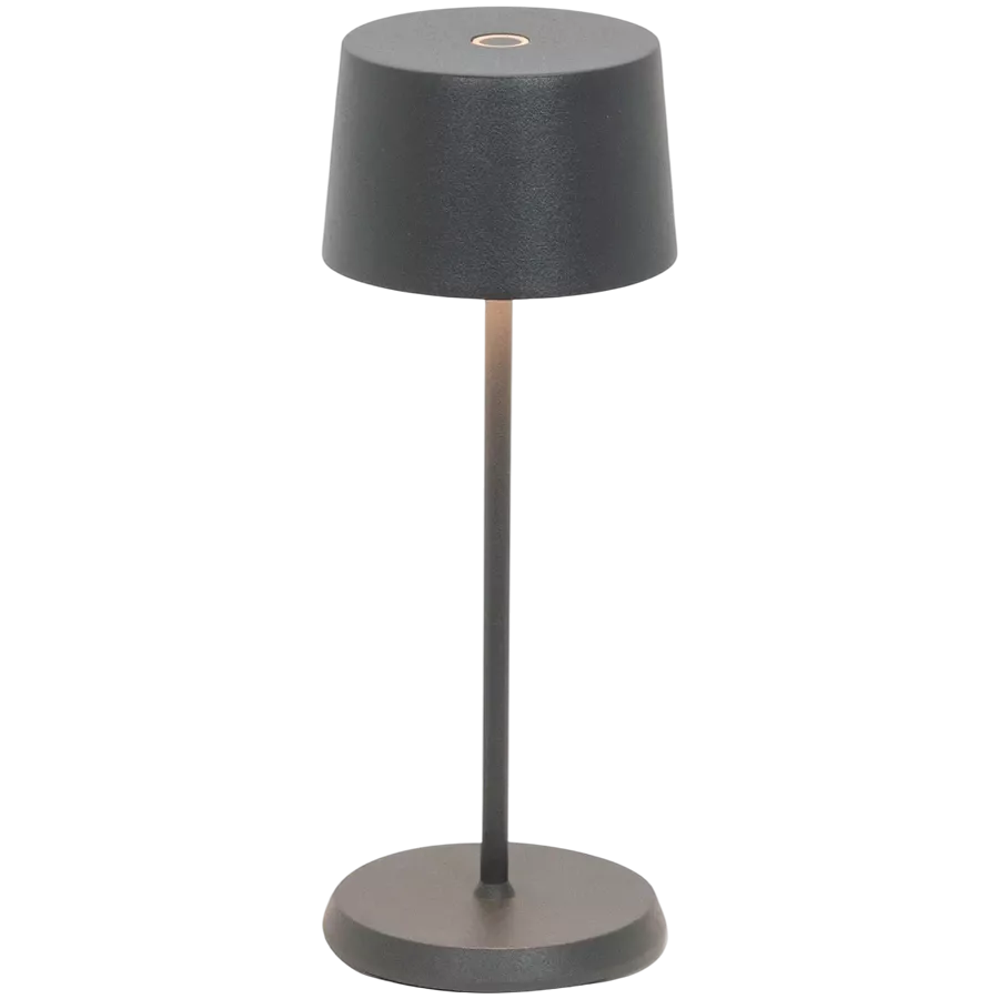 ZAFFERANO OLIVIA MICRO TABLE LAMP 75x200mm. PAINTED DARK GREY 2.2W LED 65-72lm. — Image №1