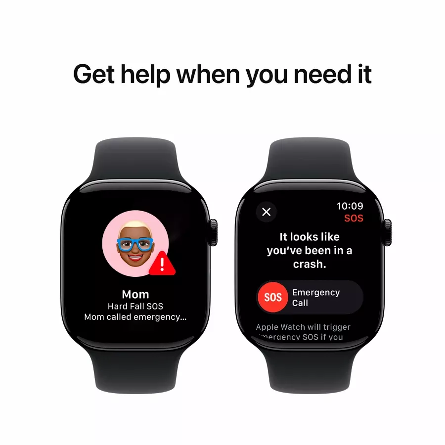 Apple Watch Series 10 GPS  Black Sport Band, M/L, 46mm, Jet Black — Image №6