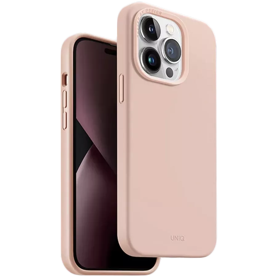 UNIQ Θήκη Lino Hue MagClick με MagSafe, Ροζ for iPhone 14 Pro — Εικών №1