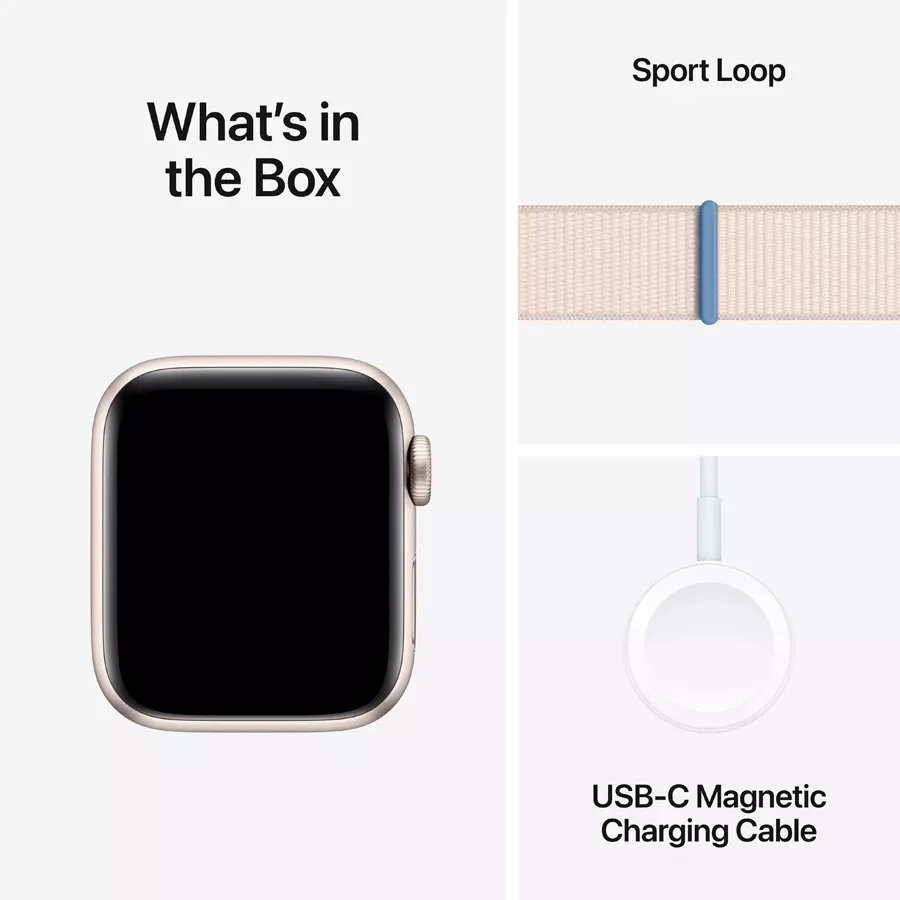 Apple Watch SE GPS Gen.2 (2023)  Starlight Sport Loop, 40mm, Starlight — Image №8