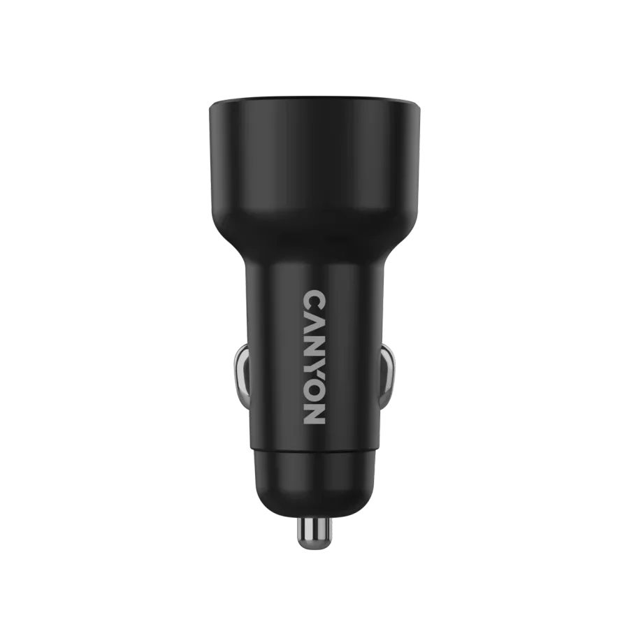 CANYON Car Adapter 2*USB/USB-C, 48 W, Black — Image №5