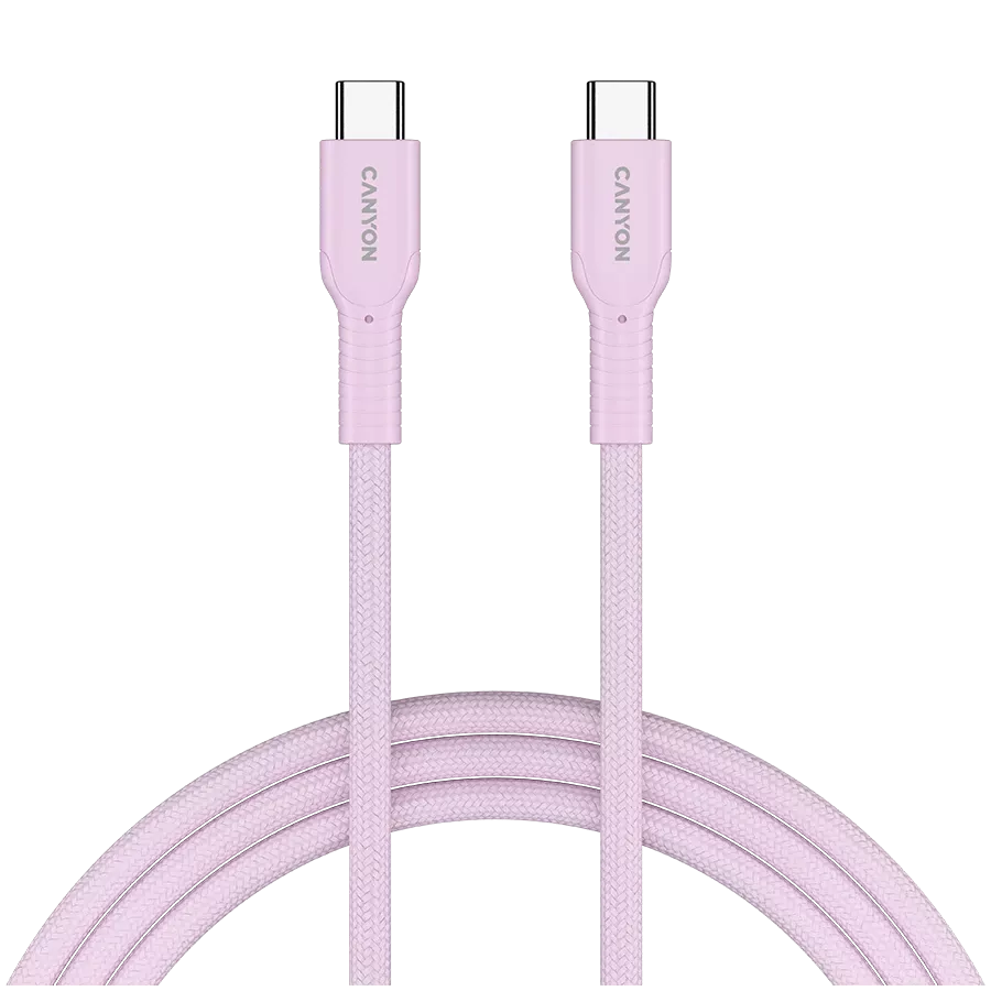 CANYON USB-C Cable, 1 m, Pink — Image №1