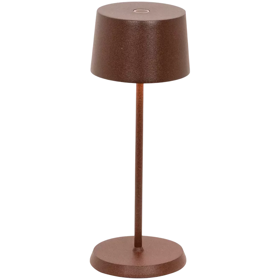 ZAFFERANO OLIVIA MICRO TABLE LAMP 75x200mm. PAINTED MATT RUST 2.2W LED 65-72lm. — Εικών №1