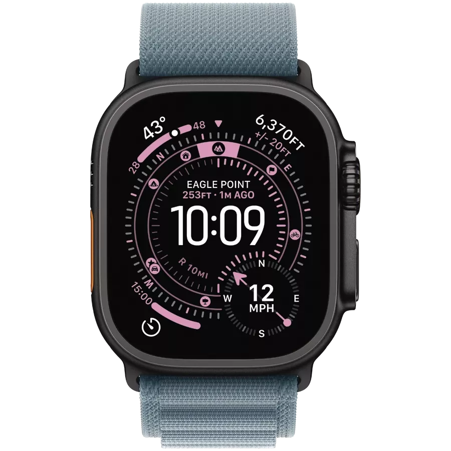 Apple 49мм Loop - Medium Удлинитель ремешка Alpine Loop Светлый голубой для Apple Watch 44/45/46/49 mm — Изображение №2