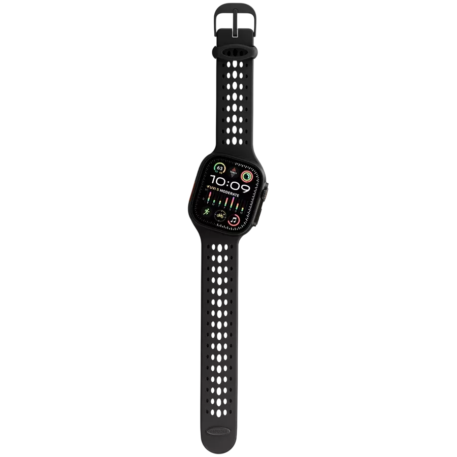 DECODED Удлинитель ремешка Ares O Silicone Band Чёрный для Apple Watch 44 mmApple Watch 45 mmApple Watch 46 mmApple Watch 49 mm 44/45/46/49 mm — Изображение №1