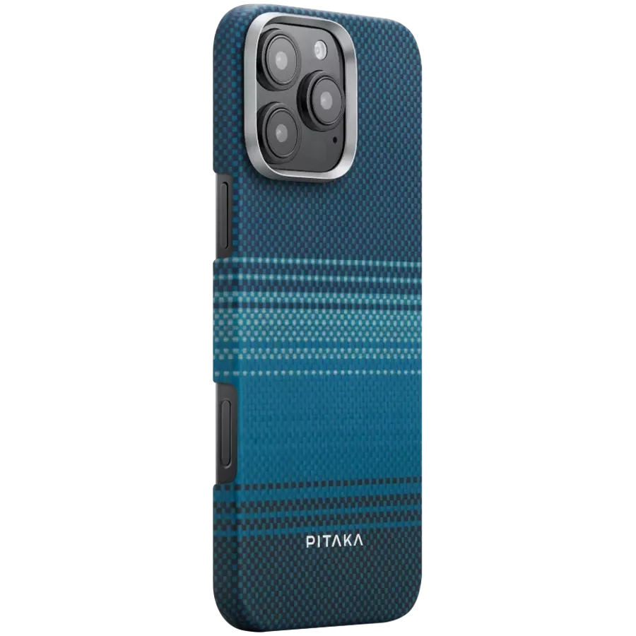 Husă PITAKA Tactile Woven cu suport magnetic și MagSafe pentru iPhone 16 Pro Max, Moonrise — image №1