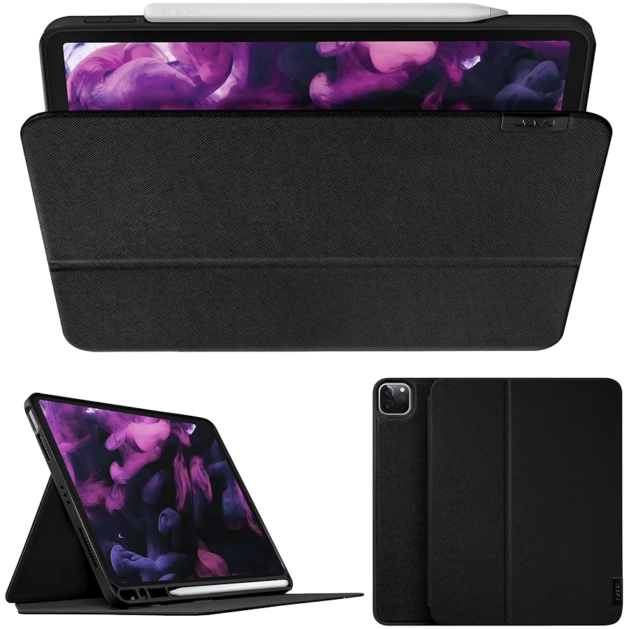 Обложка Smart Folio LAUT PRESTIGE Folio  Чёрная для iPad Pro 12,9 дюйма (3-го, 4-го и 5-го поколения) — Изображение №5